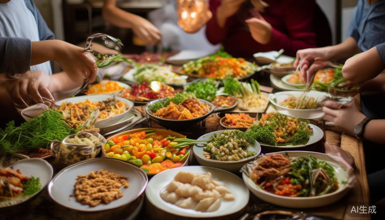 想象一个温馨的周末下午，家人围坐在餐桌旁，桌上摆满